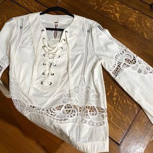 NWT Free people embroidery lace
